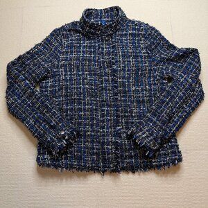 Apt. 9 black/blue tweed zip up jacket - size S